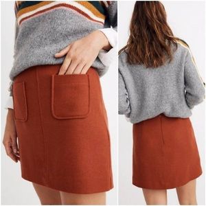 Madewell Rust Orange Mini Skirt